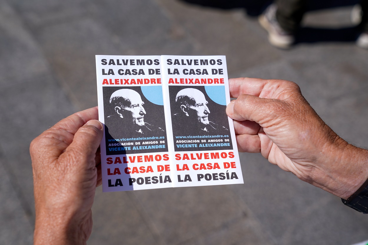 Manifestación por la protección y salvaguarda de la casa del poeta Vicente Aleixandre. EP