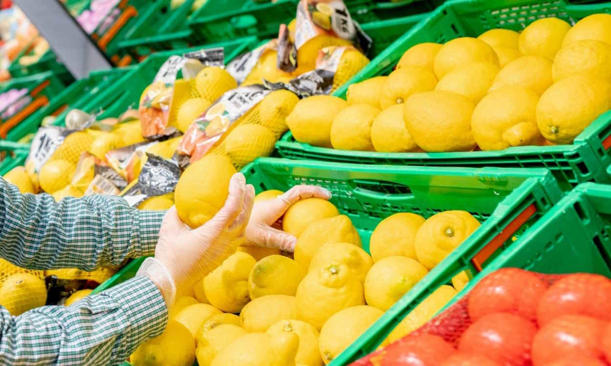 Limones en la sección de fruta y verdura de Mercadona