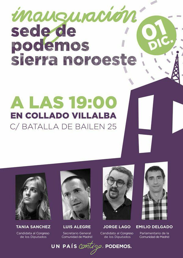 Cartel en el que aparecen Luis Alegre y Emilio Delgado