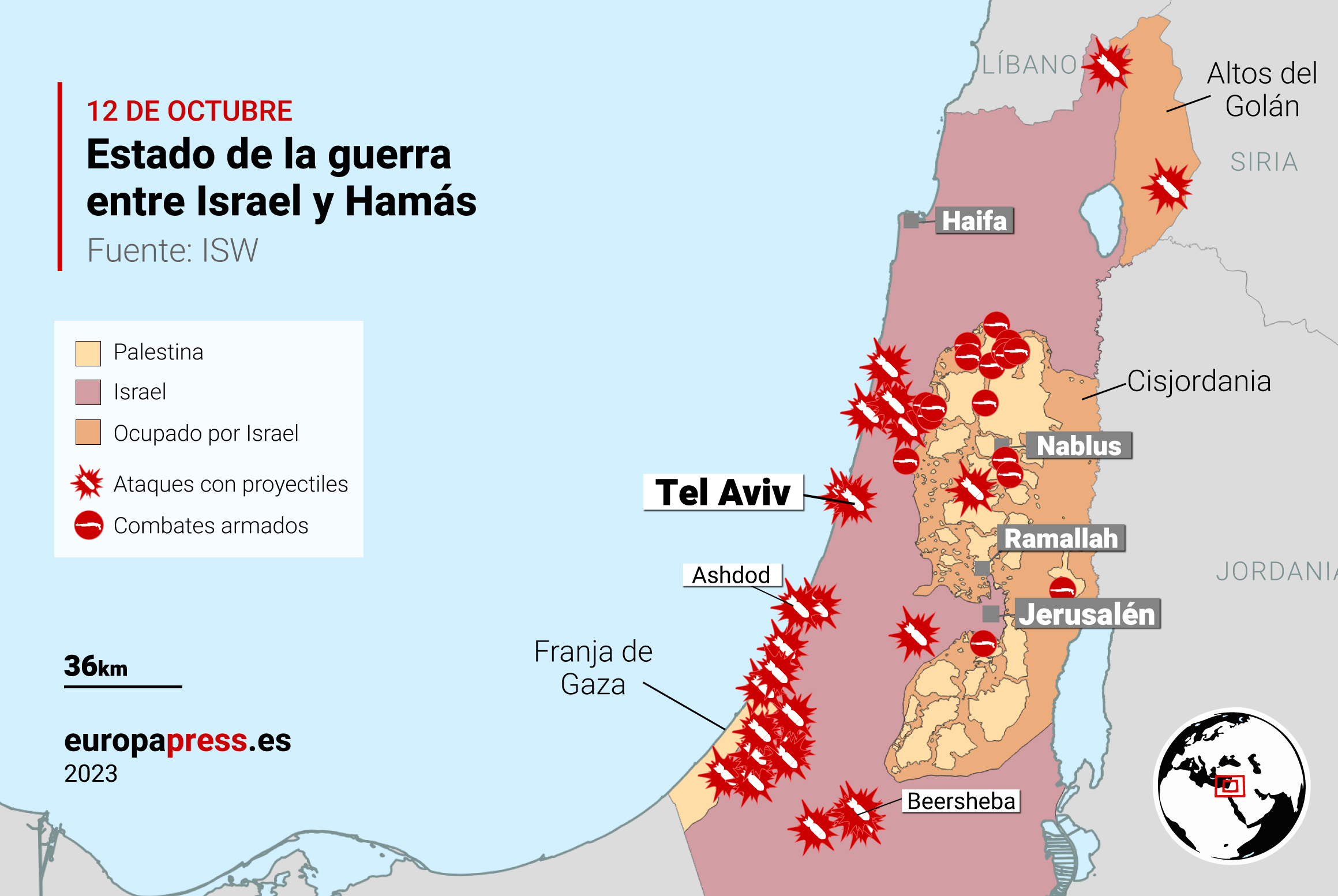 Estado de la guerra entre Israel y Hamás. EP.