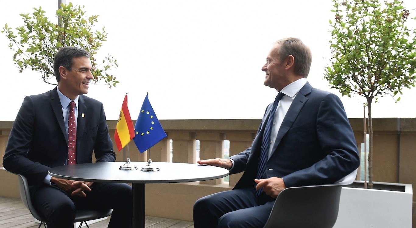 Pedro Sánchez y Elon Tusk. Ep: Archivo. 