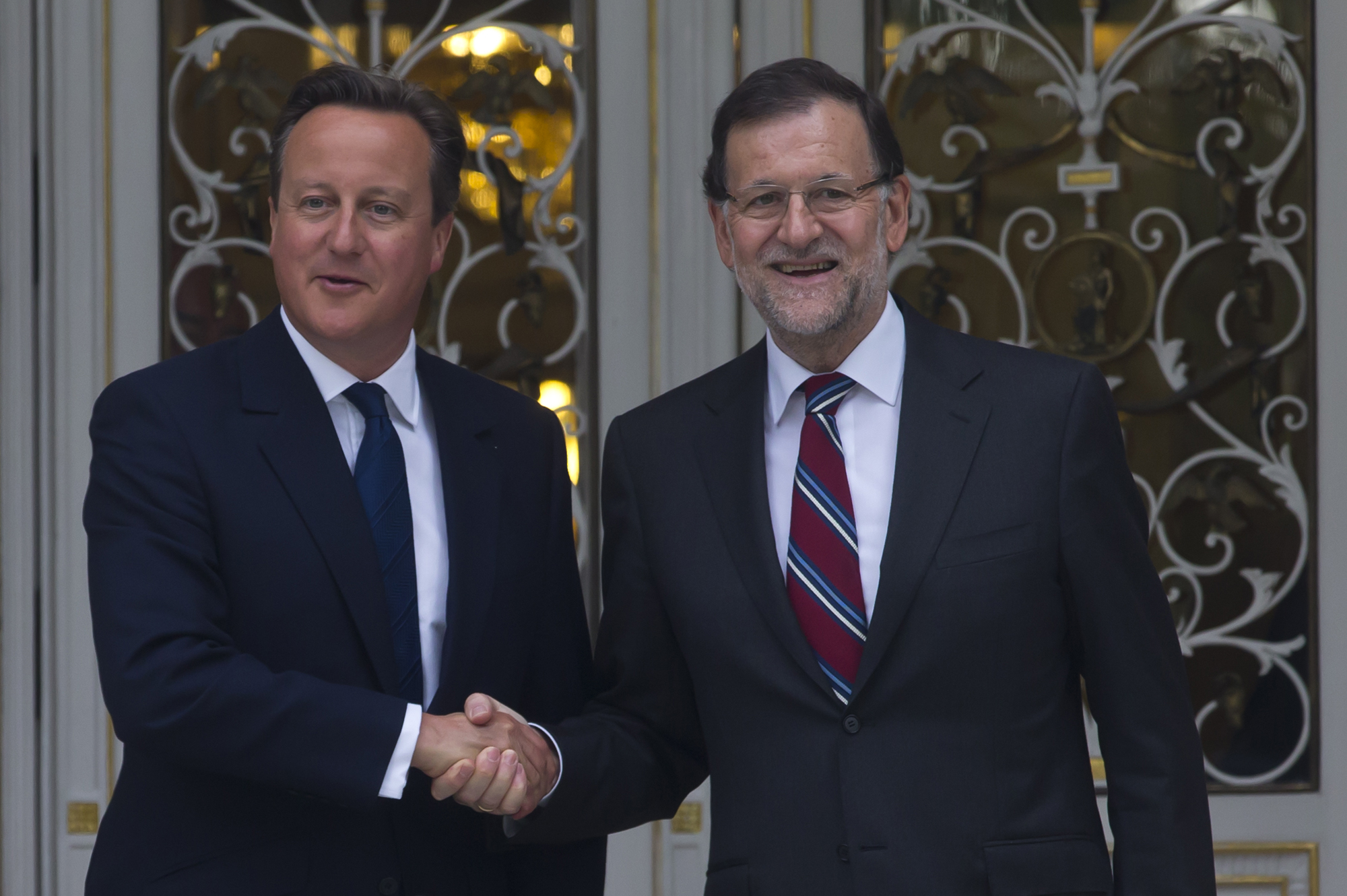 David Cameron y Mariano Rajoy en La Moncloa.
