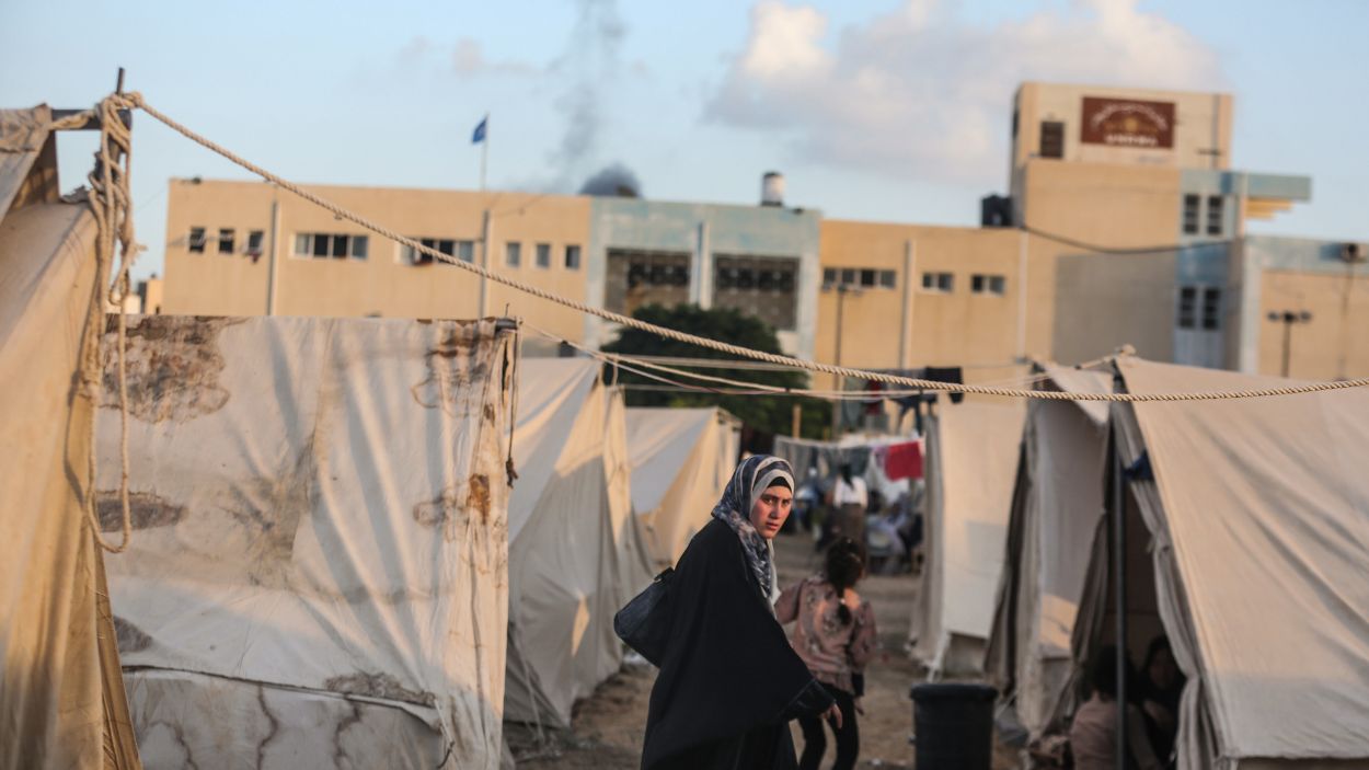 Una mujer palestina en un campo de refugiados de la Franja de Gaza. EP.