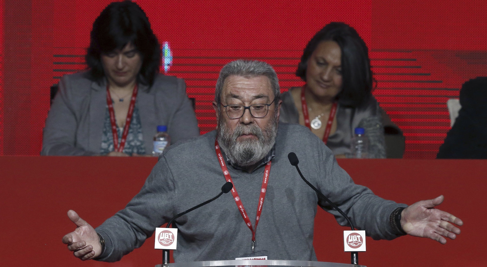 El secretario general de UGT, Cándido Méndez, en su discurso durante el 42 Congreso Federal del sindicato. 