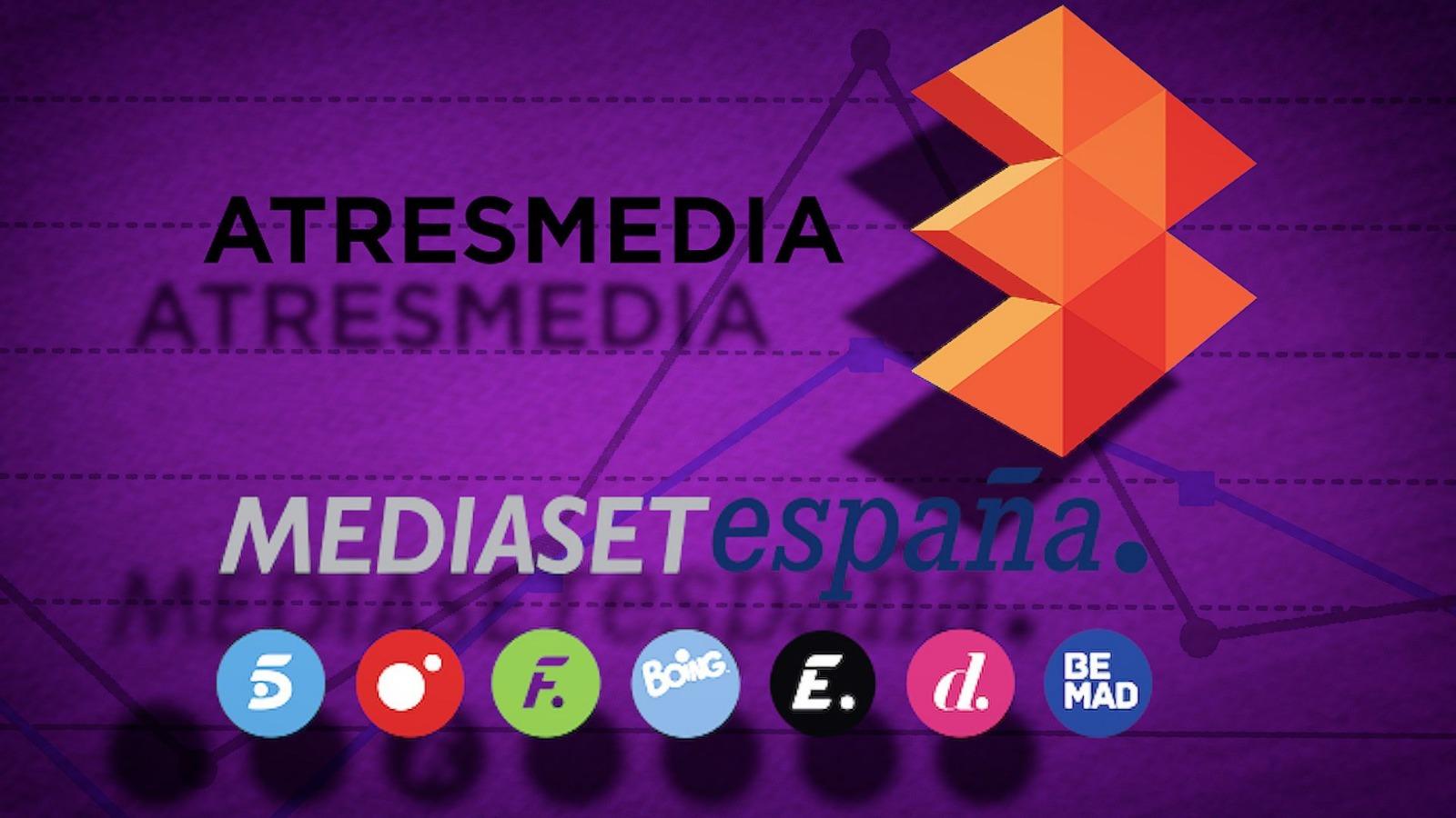 Logos Atresmedia y Mediaset. Elaboración propia