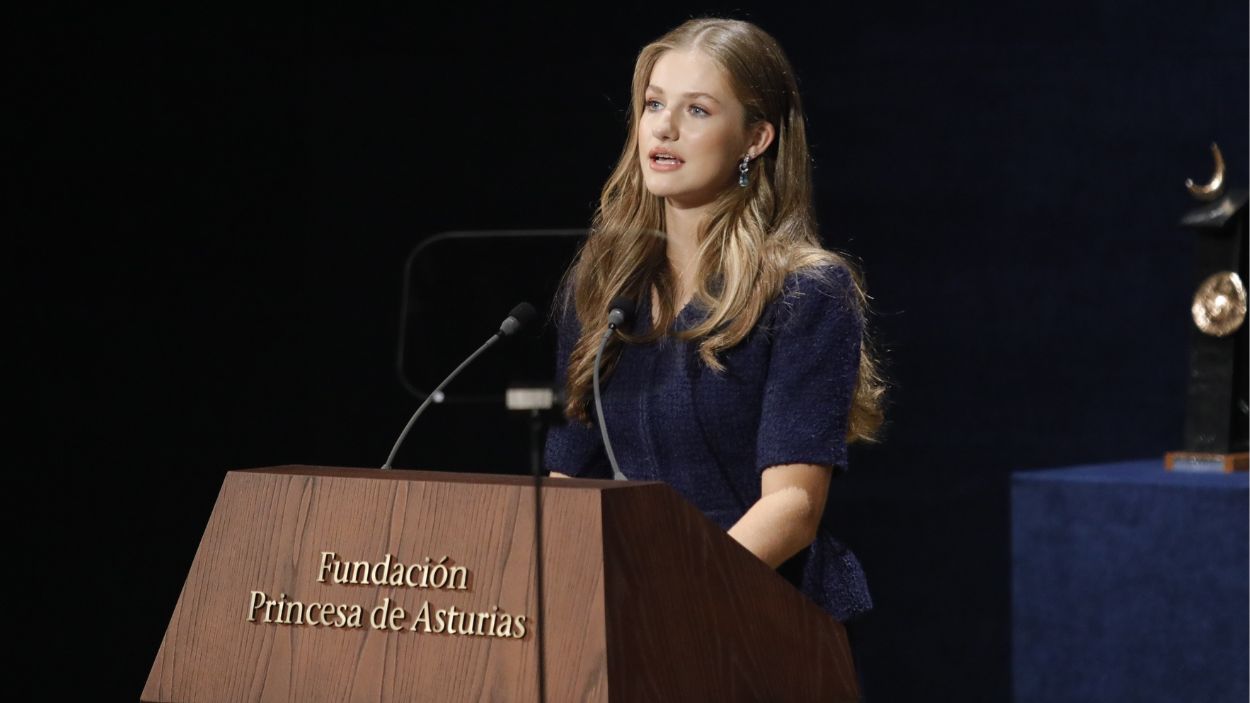 La Princesa Leonor, en la ceremonia de los Premios Princesa de Asturias. EP.