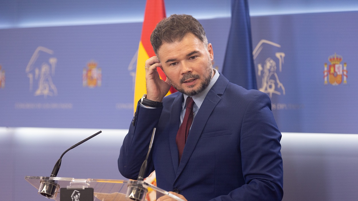 El portavoz de ERC en el Congreso de los Diputados, Gabriel Rufián. EP