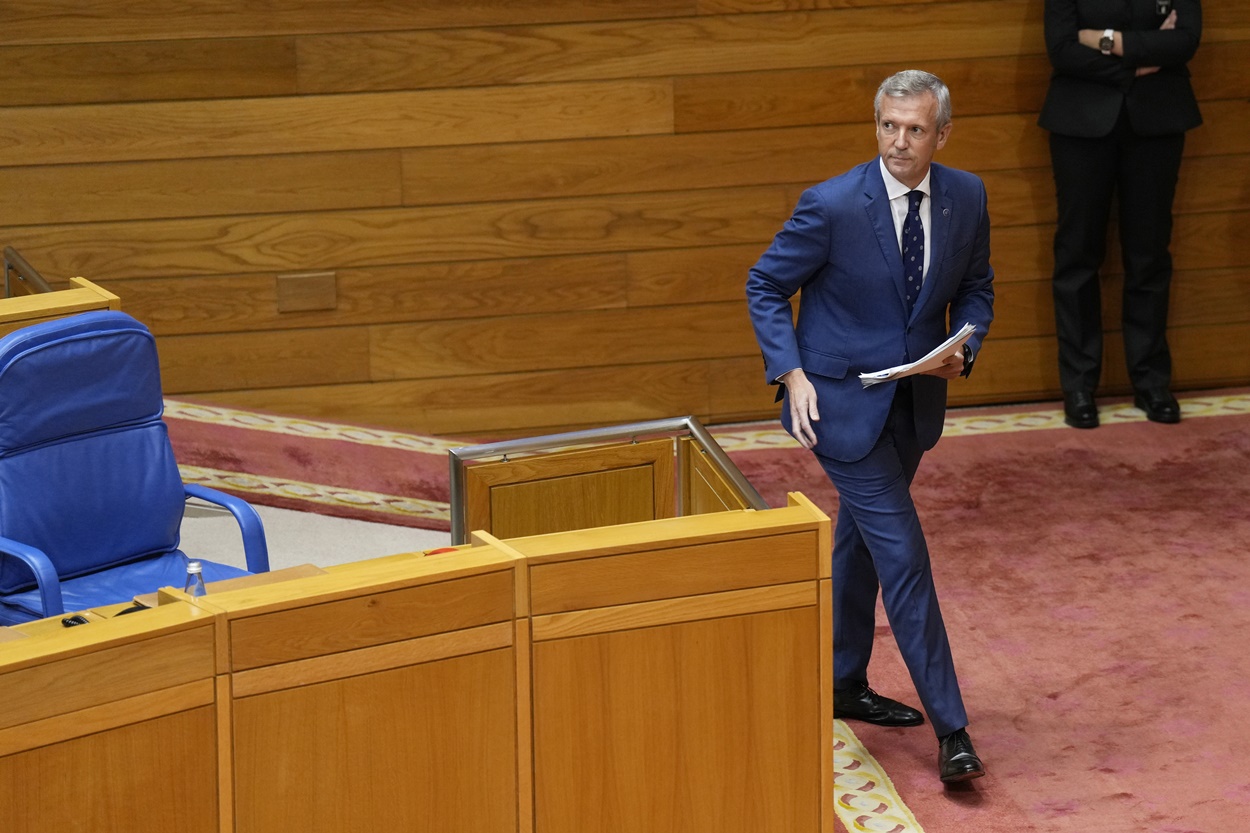 Alfonso Rueda, presidente de la Xunta de Galicia, en el Parlamento (Foto: Europa Press).