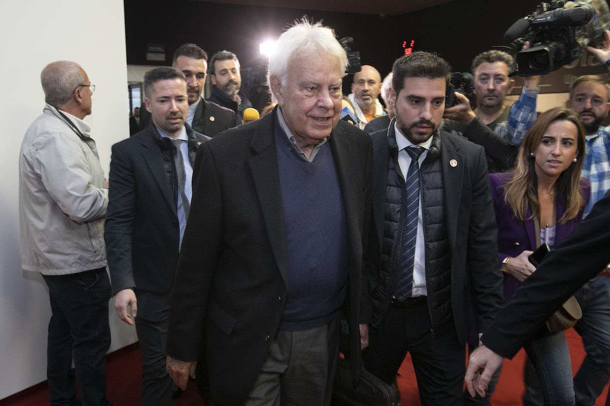 Felipe González en Avilés. EP