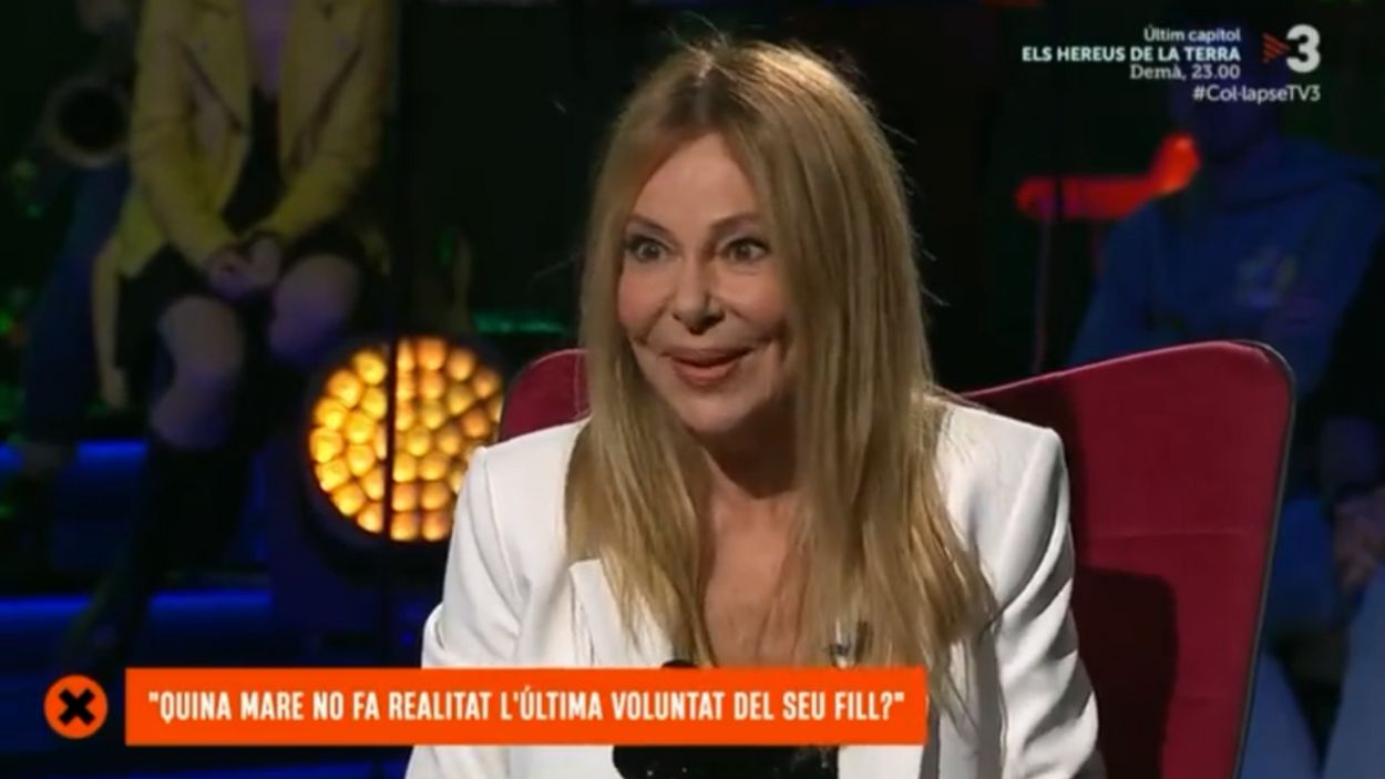 Ana Obregón en una entrevista en la cadena autonómica TV3. Redes sociales.