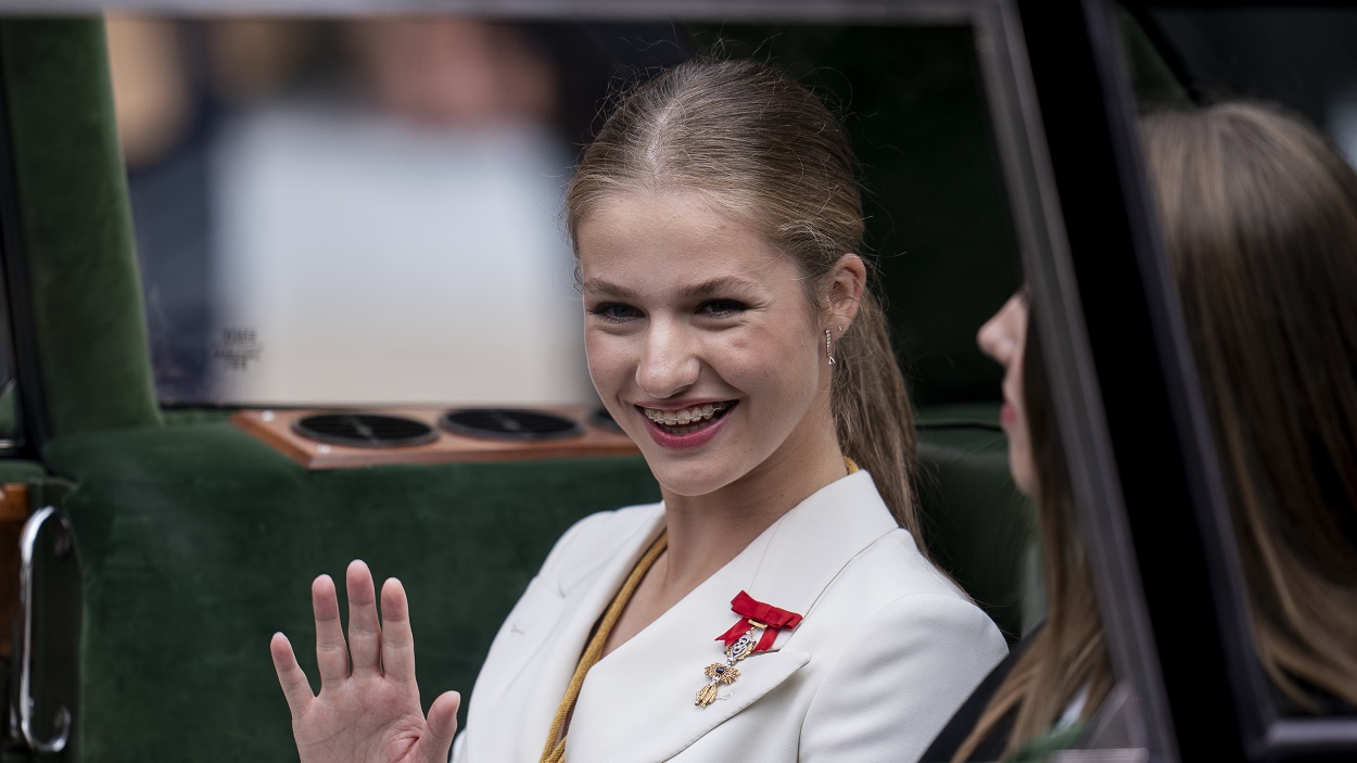 La Princesa Leonor en el acto de jura de la Constitución. EP