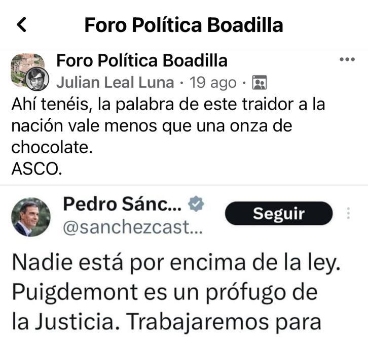 "Traidor a la nación" "Traidor a la nación"