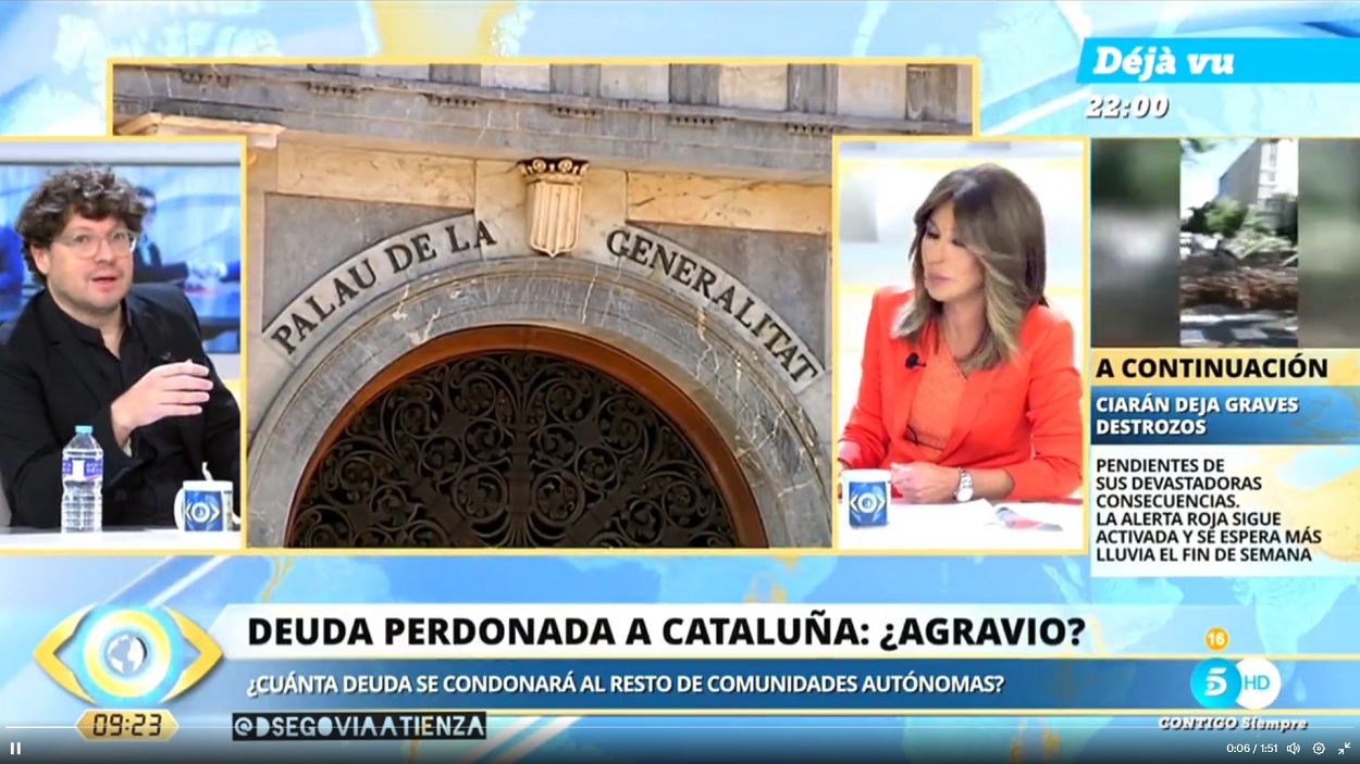 Fernando Berlín en 'La mirada crítica'. Twitter / Telecinco.