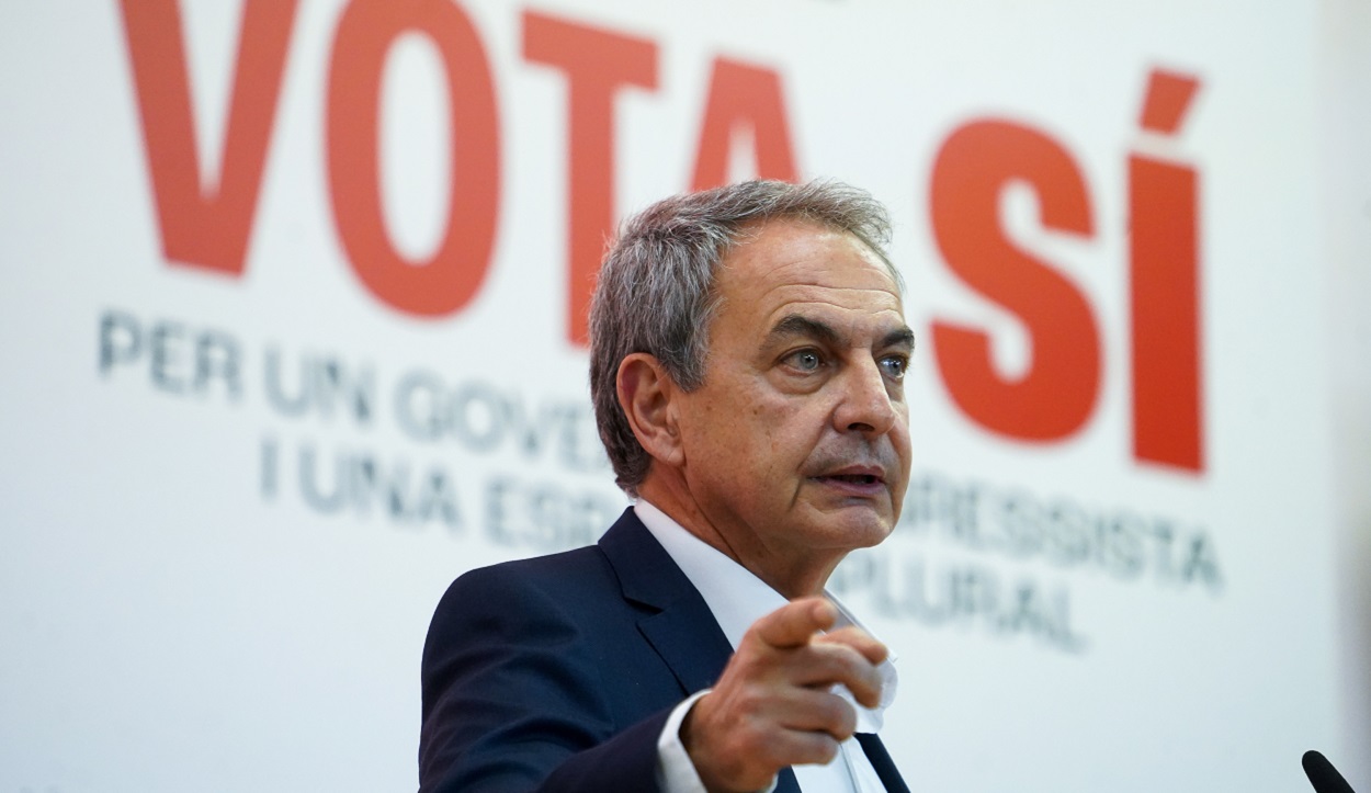 José Luis Rodríguez Zapatero en un acto en Valencia. EP