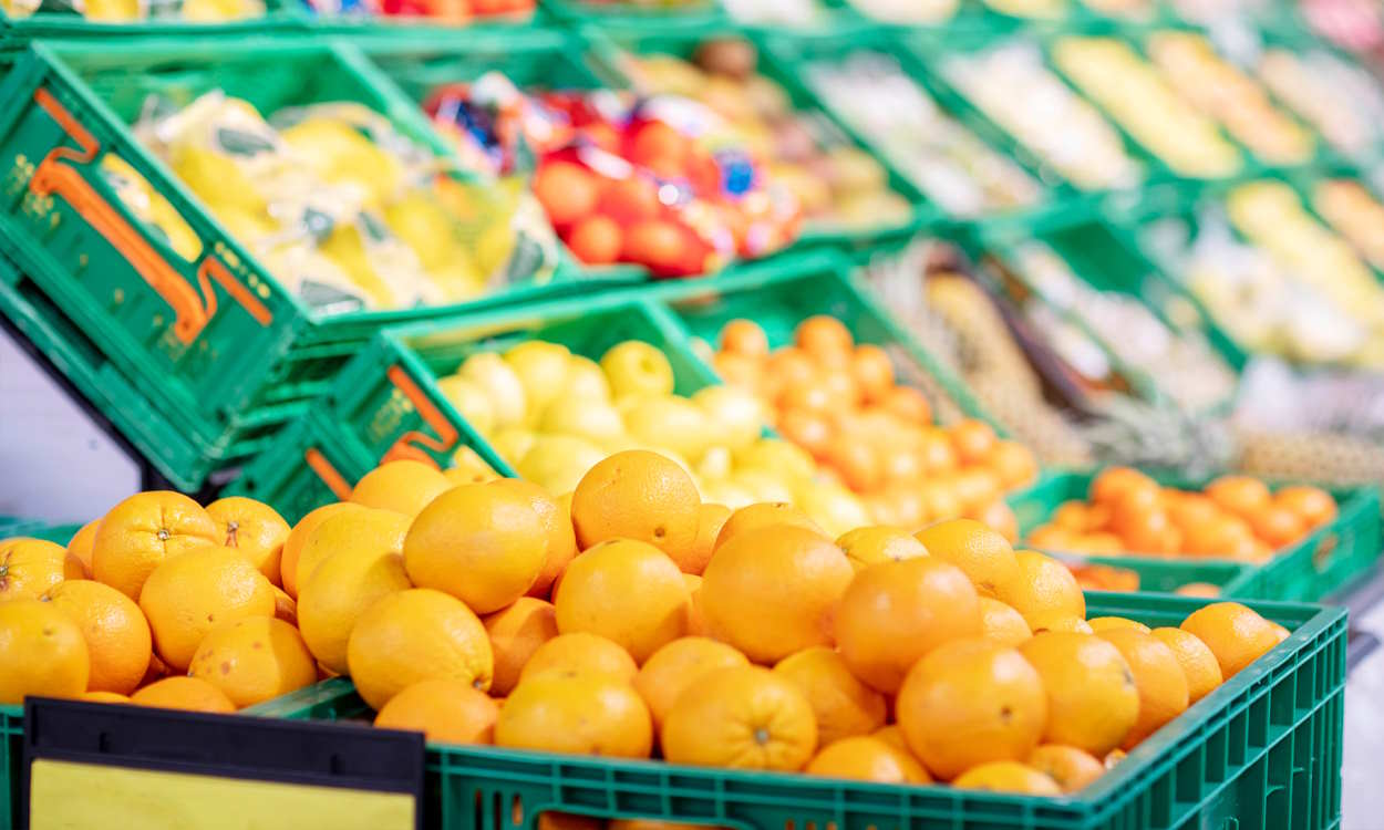 Naranjas en un supermercado Mercadona