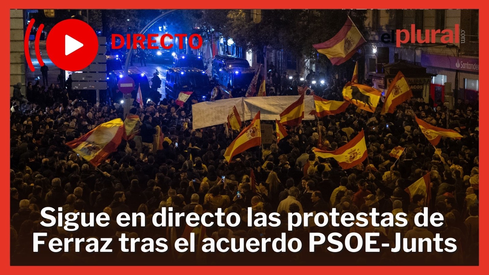 Protestas en Ferraz contra la amnistía. ElPlural.com