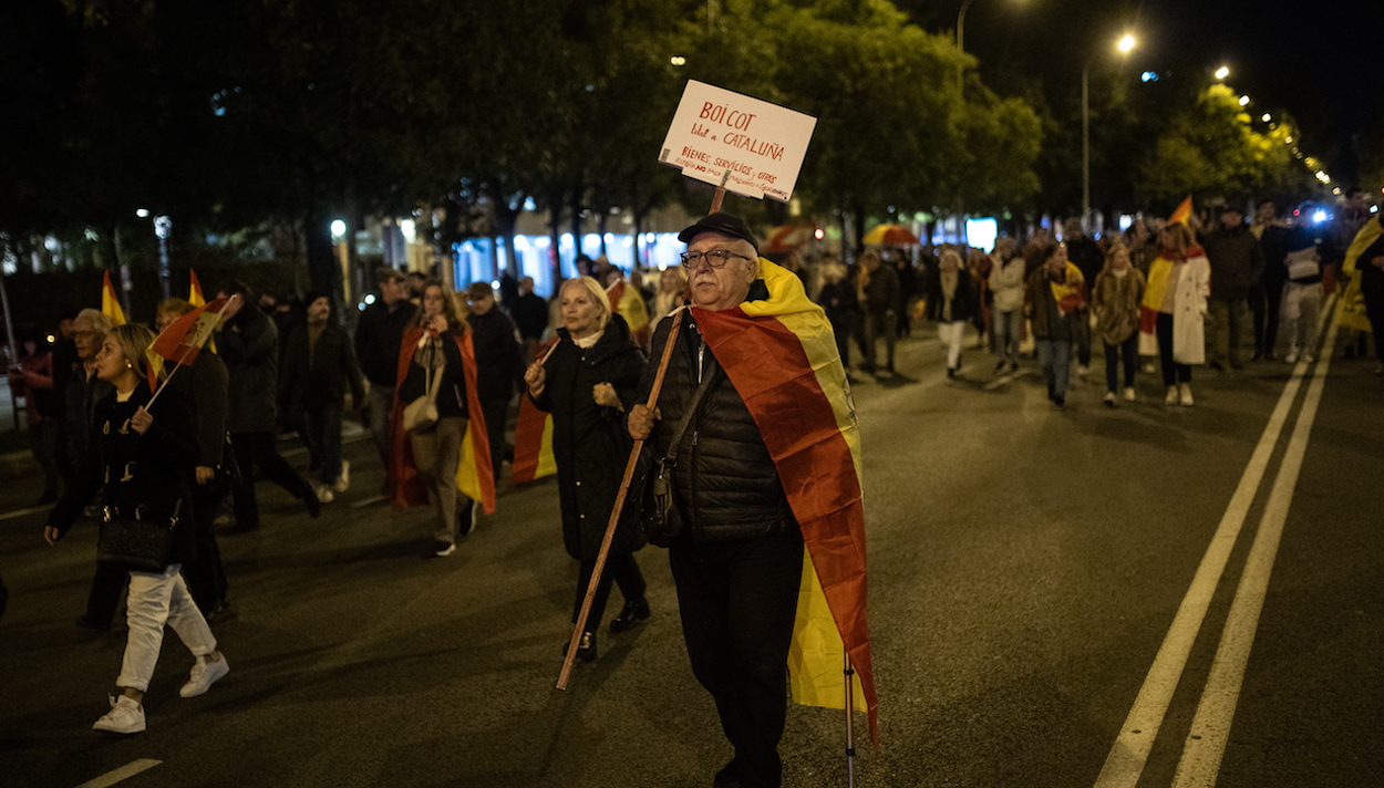 Manifestantes en la sede del Parlamento Europeo. EP