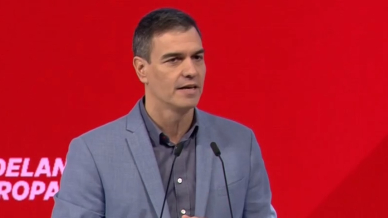 Pedro Sánchez interviene en el Congreso del Partido Socialista Europeo