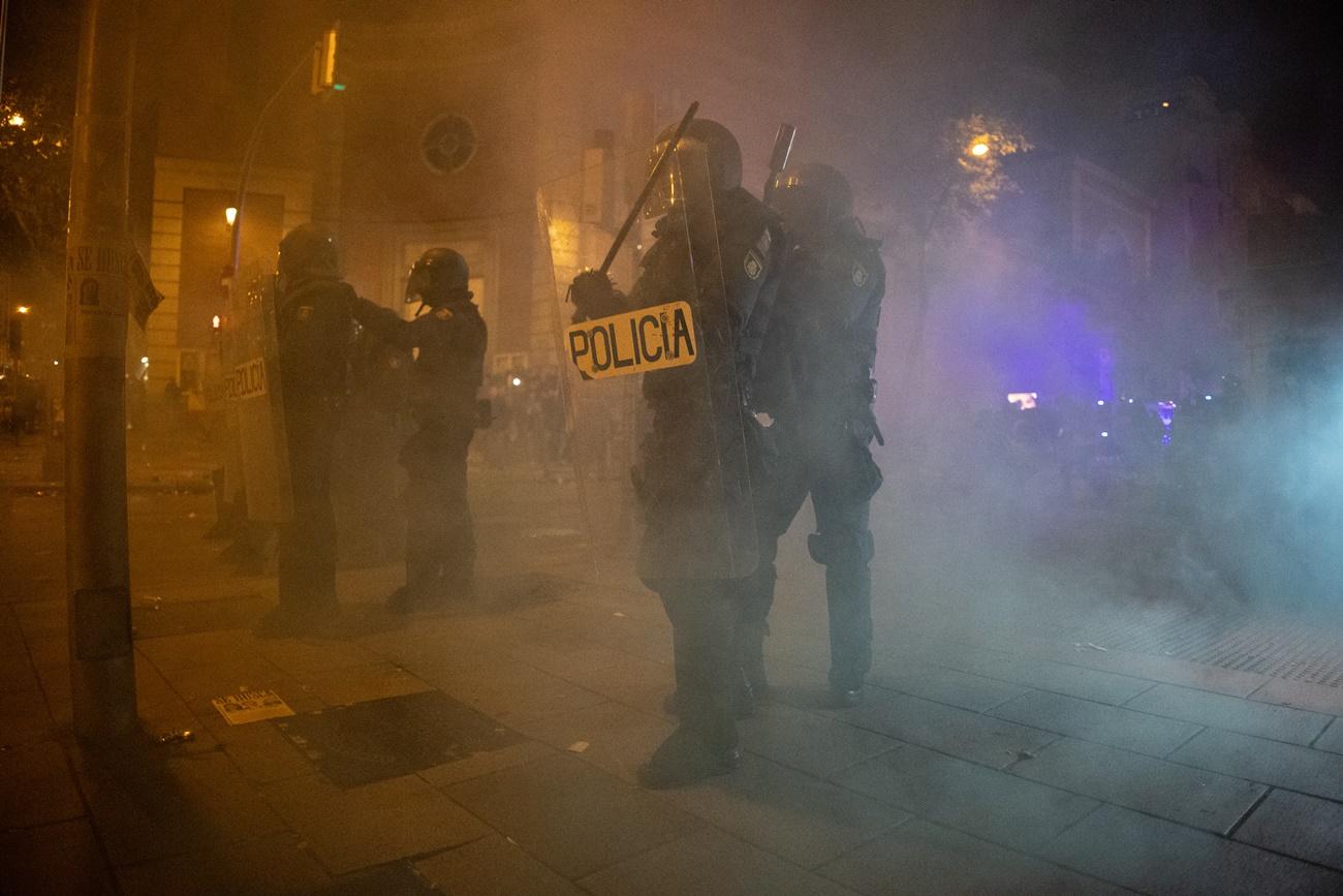 Nuevos episodios violentos en la novena jornada de protestas en Ferraz