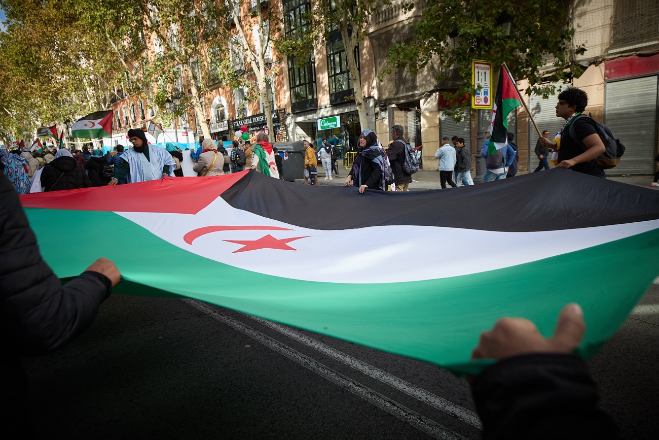 Manifestación en apoyo al Sáhara Occidental