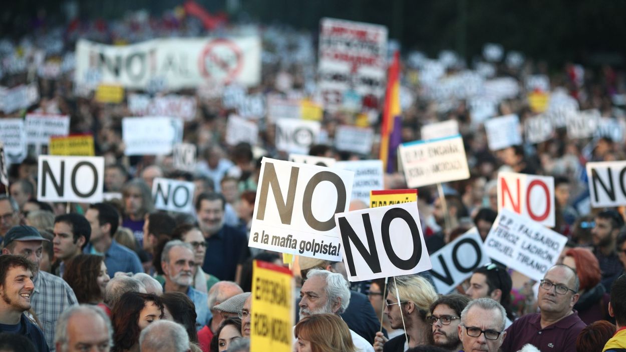Manifestación 'Rodea el Congreso' en Madrid en 2016. EP.