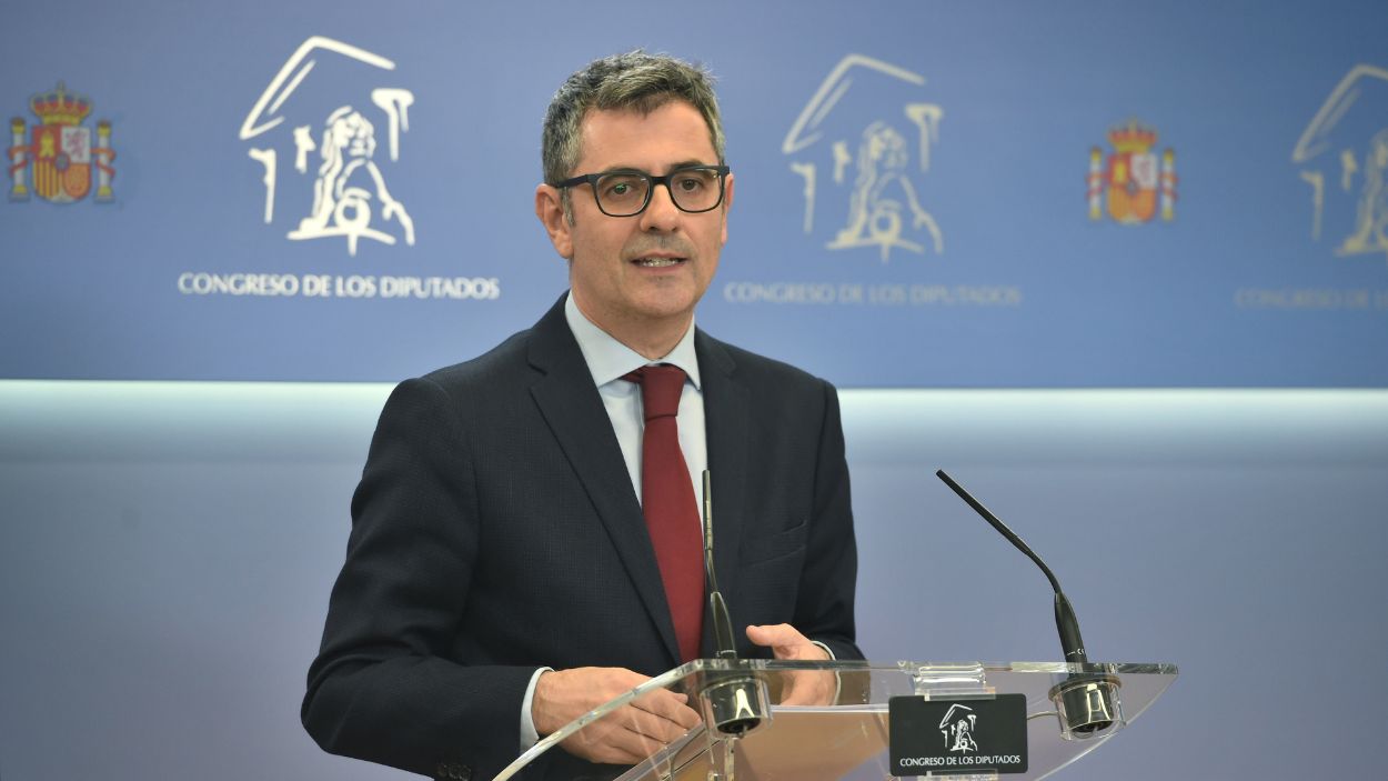 El ministro de Presidencia, Justicia y Relaciones con las Cortes, Félix Bolaños. EP