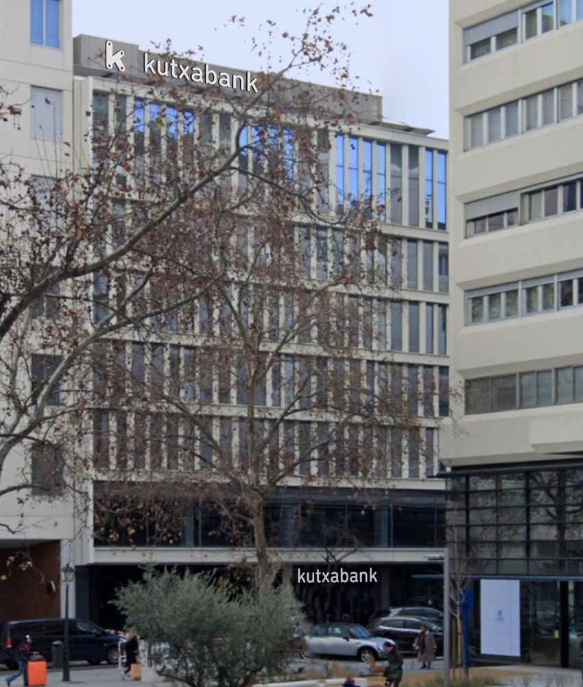 Símil de la nueva sede de Kutxabank en Madrid