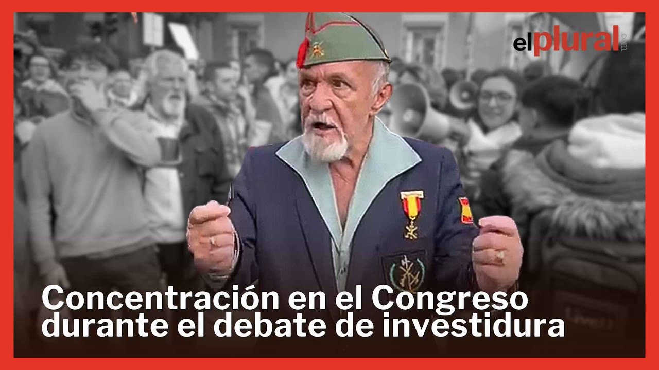Ataques a la prensa, rezos y hasta un legionario: El debate de investidura desde el exterior del Congreso