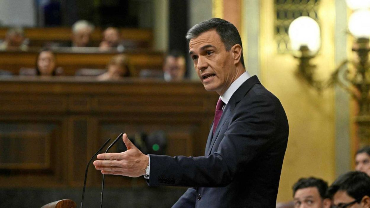 Pedro Sánchez en el debate de investidura. RTVE