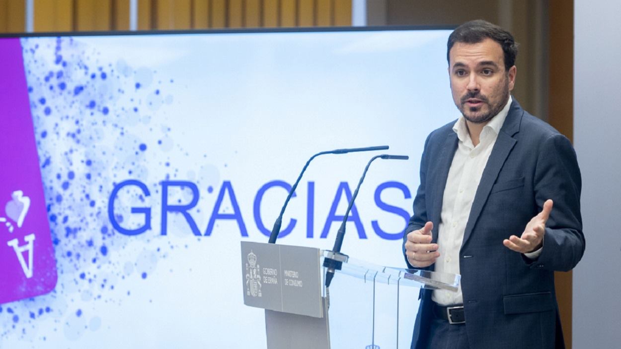 Alberto Garzón, ministro de Consumo en funciones y líder de IU. EP