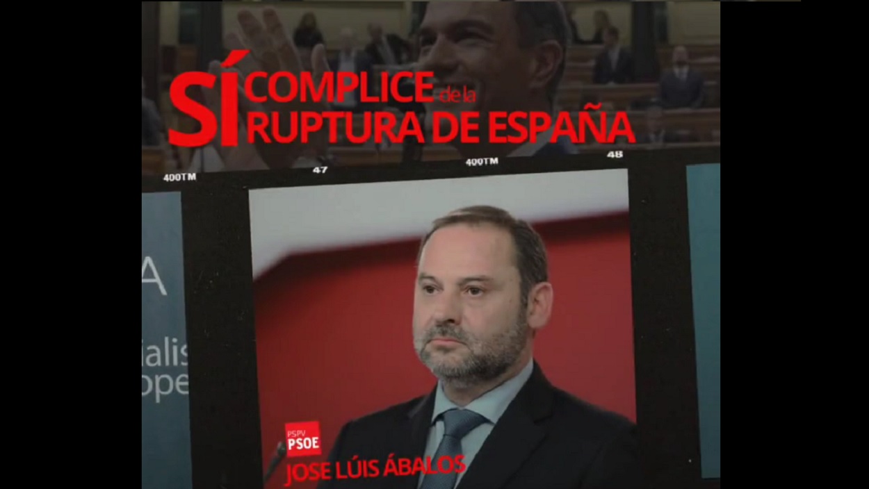 El diputado del PSPV, José Luis Ábalos, señalado por el PP valenciano en un vídeo a través de Twitter. @PP