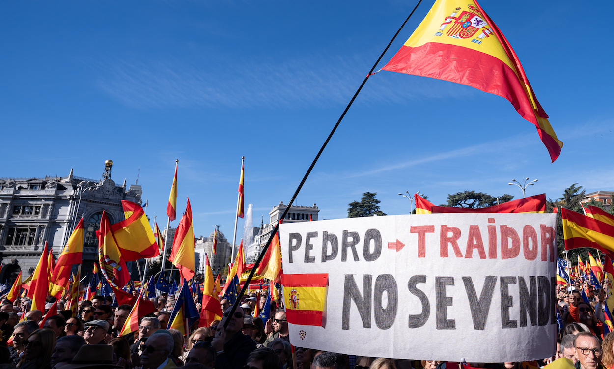 Manifestación en Cibeles contra la amnistía. EP