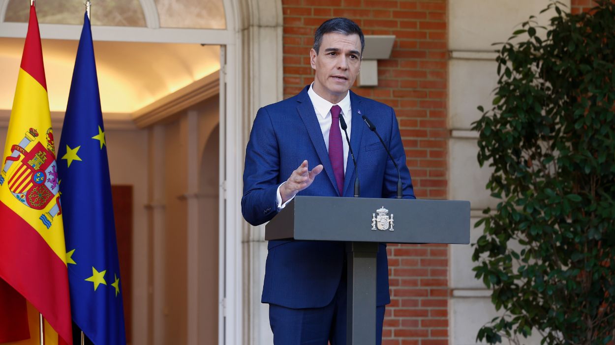 El presidente del Gobierno, Pedro Sánchez, anuncia la composición del nuevo Consejo de Ministros. Moncloa.