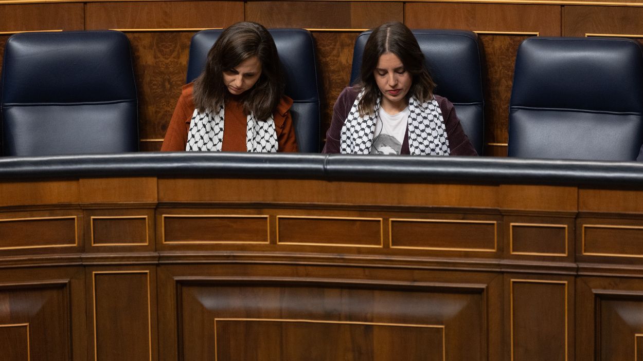 Irene Montero e Ione Belarra en el Congreso de los Diputados. EP.