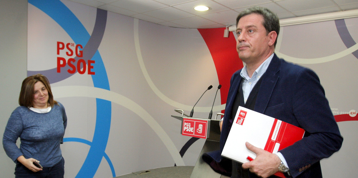 El secretario general de los socialistas de Galicia, José Ramón Gómez Besteiro, despues de la rueda de prensa El secretario general de los socialistas de Galicia, José Ramón Gómez Besteiro, despues de la rueda de prensa