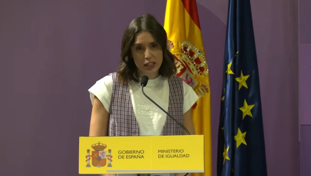 La ministra de Igualdad, Irene Montero