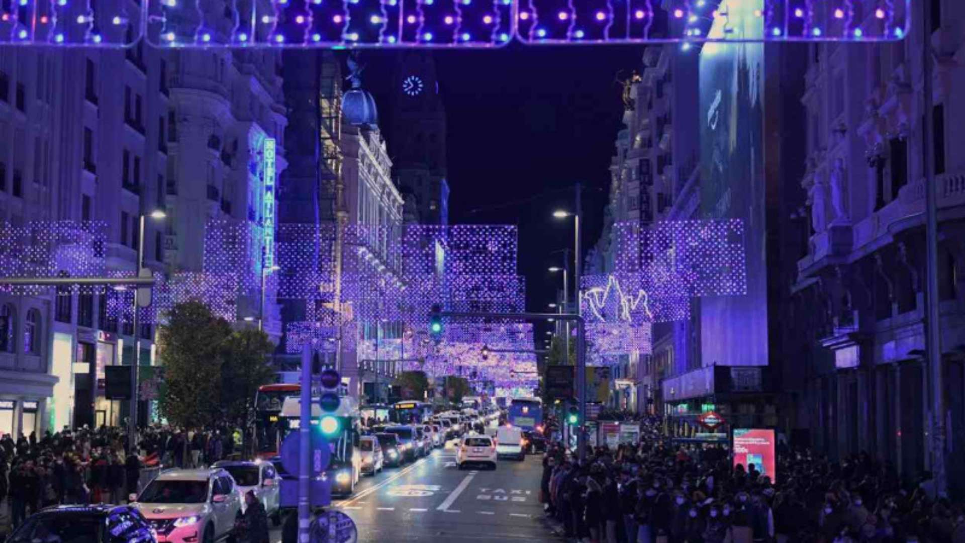 Así es el encendido de las luces de Navidad en Madrid