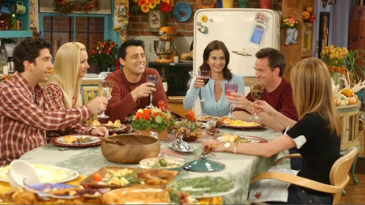 El día de Acción de Gracias se ha reflejado en muchas películas y series estadounidenses, como es el caso de 'Friends'.