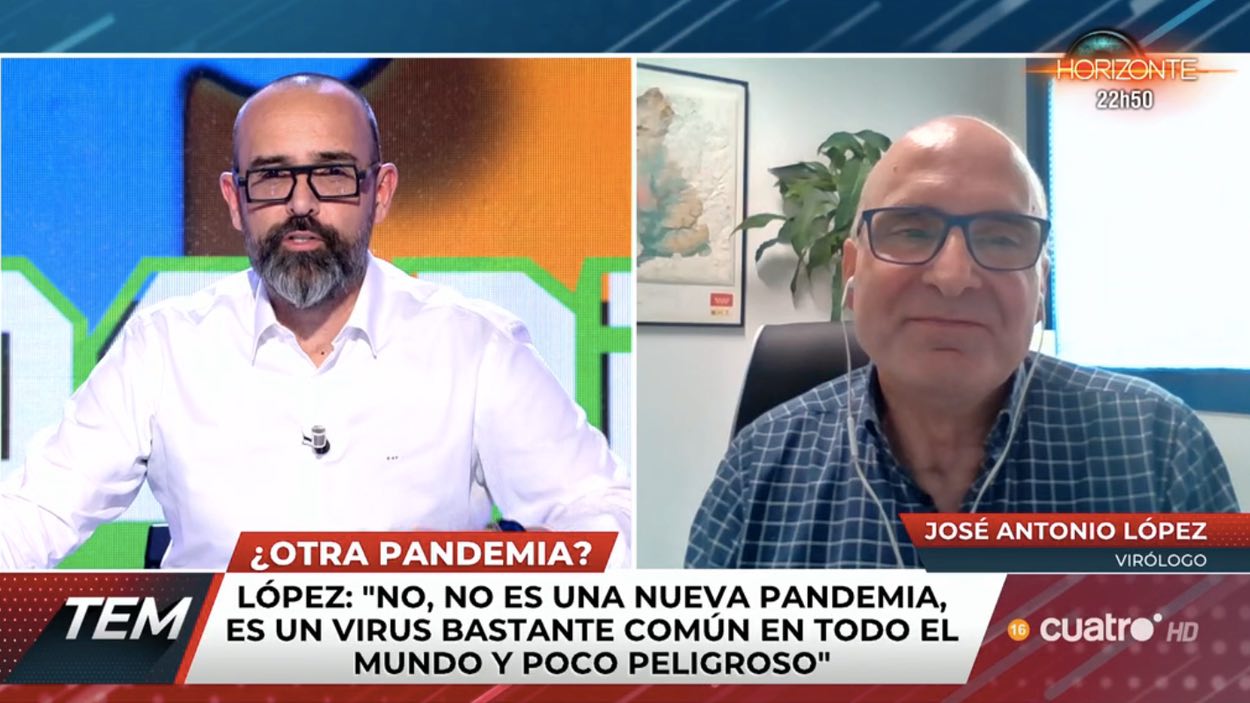 El virólogo que sofoca la alerta sobre el 'nuevo covid' disipa toda duda tras el repunte de casos de neumonía. Mediaset España