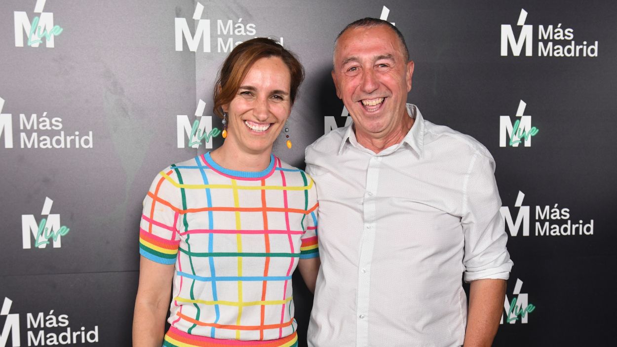 Mónica García y Joan Baldoví en un acto de Más Madrid