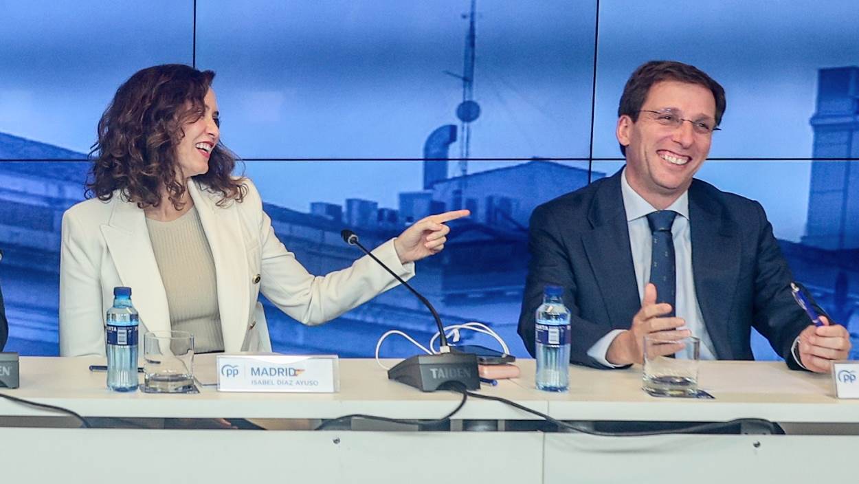 Isabel Díaz Ayuso, presidenta de la Comunidad de Madrid y José Luis Martínez Almeida, alcalde de Madrid. EP