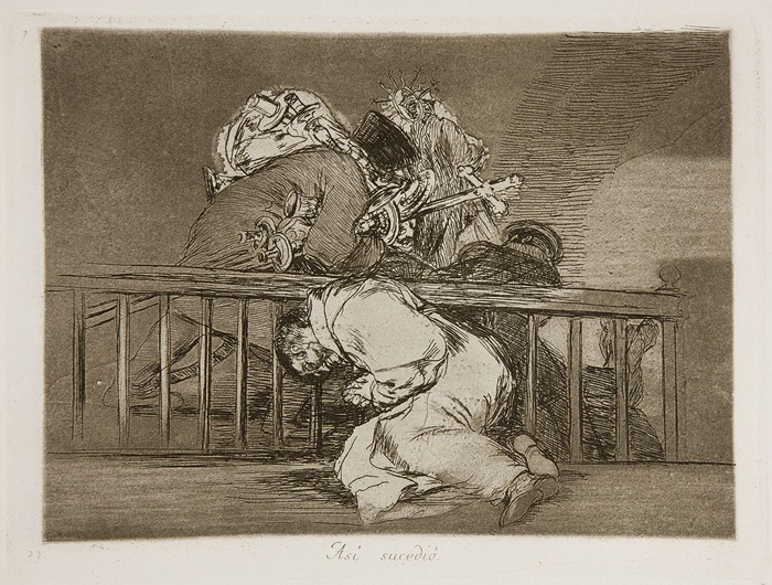 Así pasó, un grabado en el que Goya representa la brutalidad de los saqueos