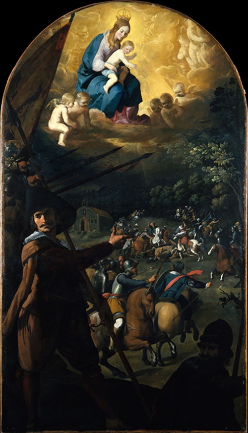 La batalla de Jerez pintada por Zurbaran propiedad del Metropolitan de Nueva York a causa de los saqueos napoleónicos