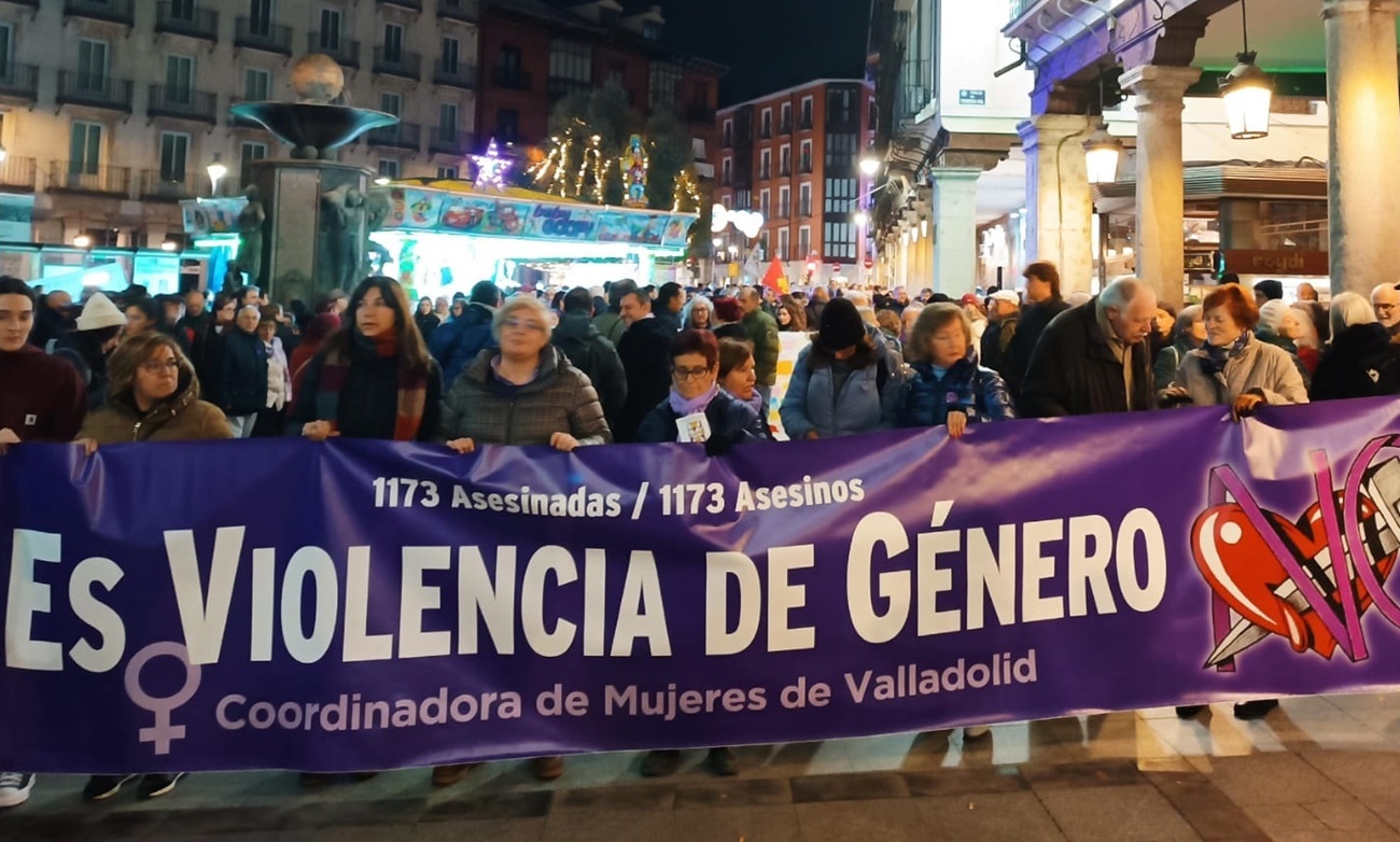 Manifestación en Valladolid contra la violencia de género