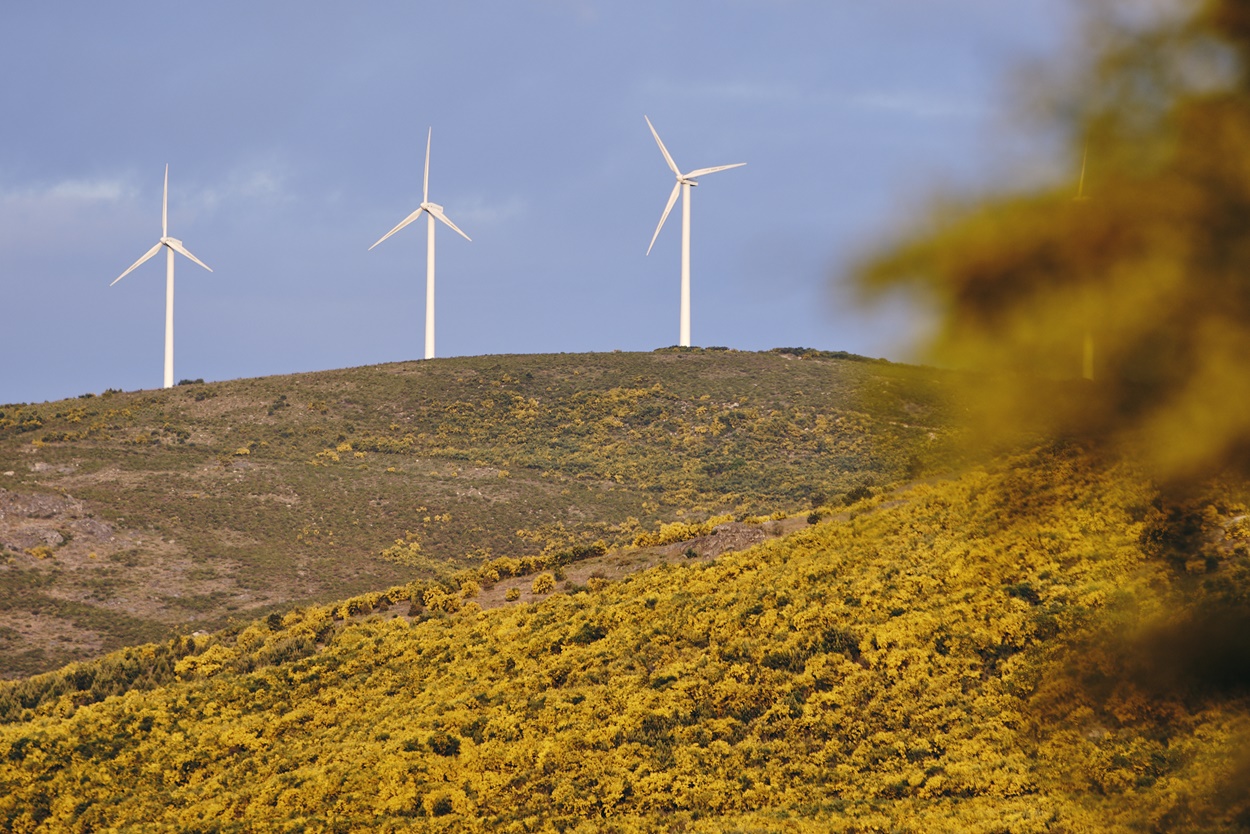 Imagen de aerogeneradores ubicados en un parque eólico de la provincia de Ourense (Foto: Europa Press).