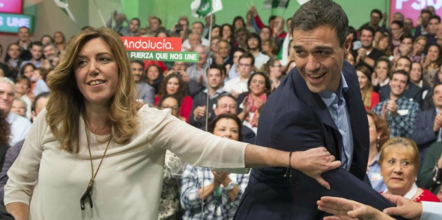 Susana Díaz y Pedro Sánchez. EFE