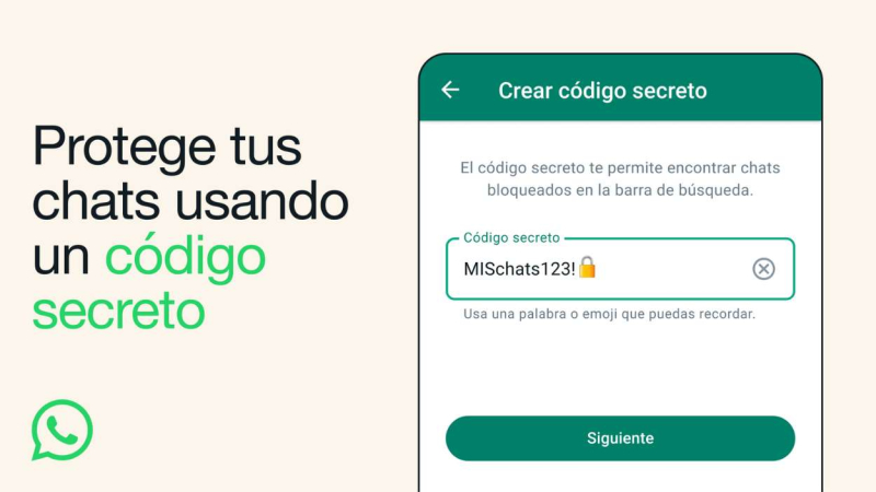 Protege tus conversaciones en Whatsapp con el código secreto