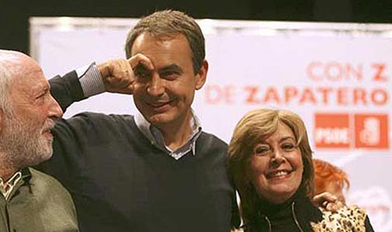 Concha Velasco junto a José Luis Rodríguez Zapatero