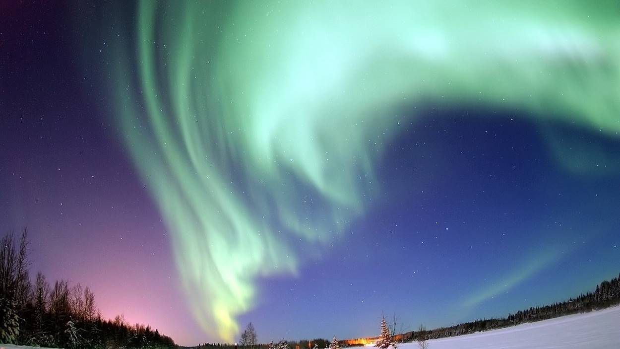 Imagen de archivo de una aurora boreal. EP