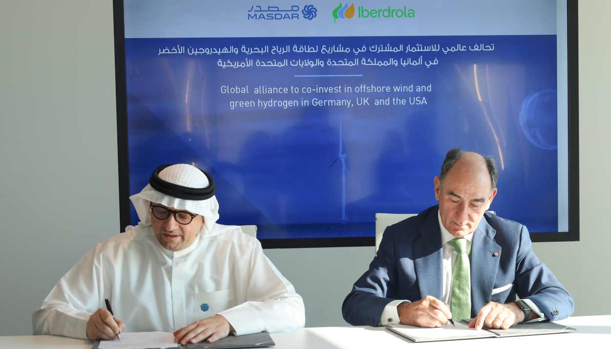 Ignacio Sánchez Galán, presidente de Iberdrola, con Al Ramahi, Chief Executive Officer of Masdar